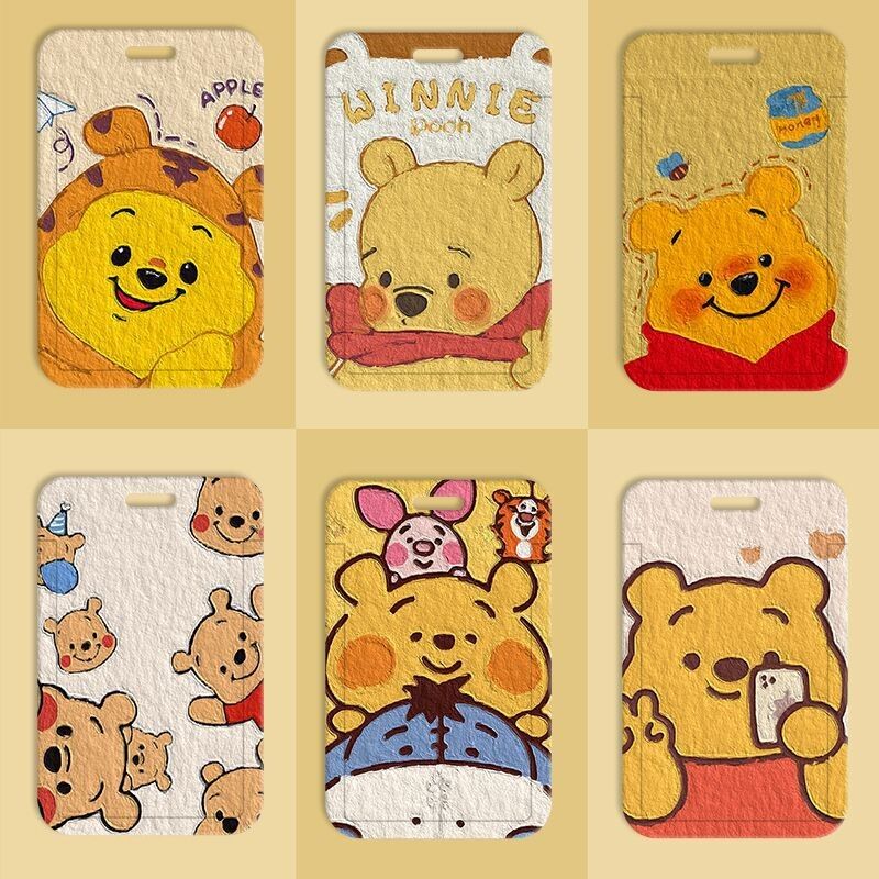 Painting Supplies - Niedlicher Kartenhalter im Winnie-Puuh-Ölgemälde-Stil, für Schüler,