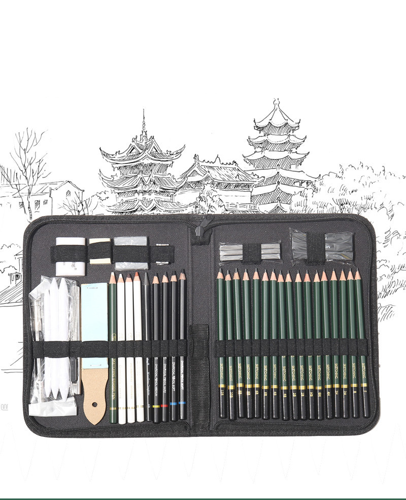 Painting Supplies - Herstellergroßhandel Tragbare 42 Graphit-Skizzenstifte Kunstbedarf Skizzen-Kunstset