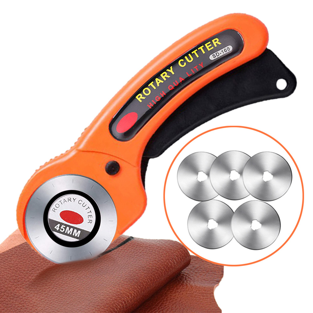 Rotary Cutter For Fabric 45Mm - 45-mm-Rotationsmesser-Klingen, Stoff-, Leder- und Papierschneidewerkzeug, ergonomischer