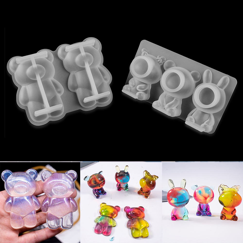 Silicone Epoxy Resin Molds Set - 3D Cartoons Tier Puppe Silikon Form