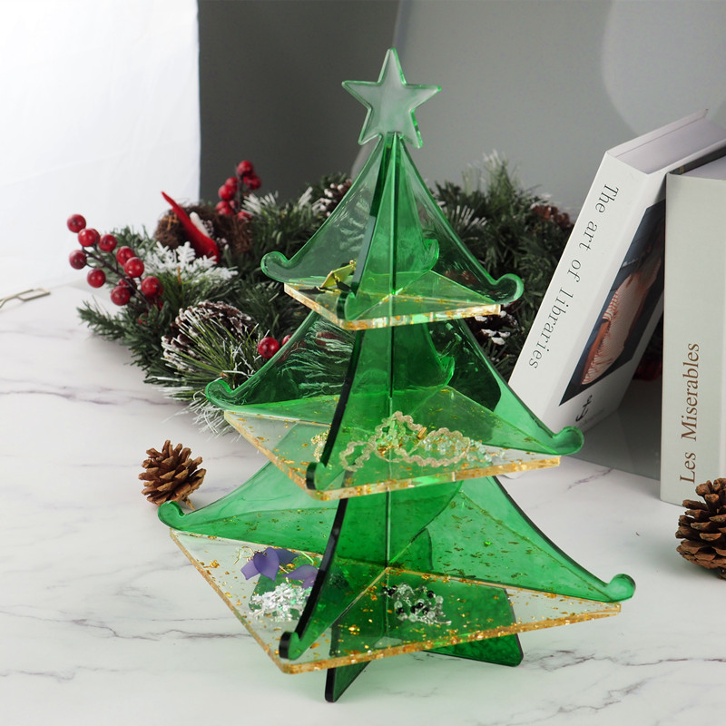 Silicone Epoxy Resin Molds Set - Weihnachten baum schneeflocke Lagerung Box Schmuck