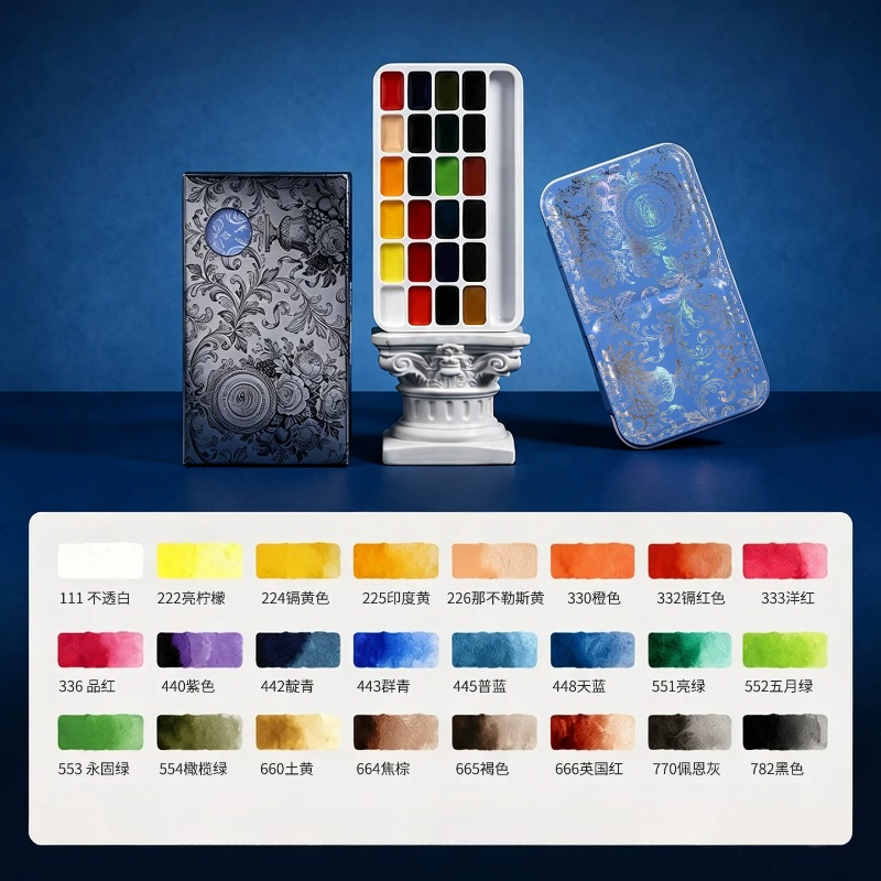 Rubens 24 Farben 1ml Feste Aqu – Watercolor Paint Set Solid Pigment Bewertung und Preis