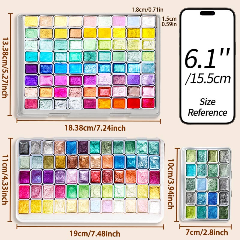 20/24/60/72 Farben Perlen-Aqua – Watercolor Paint Set Solid Pigment Bewertung und Preis