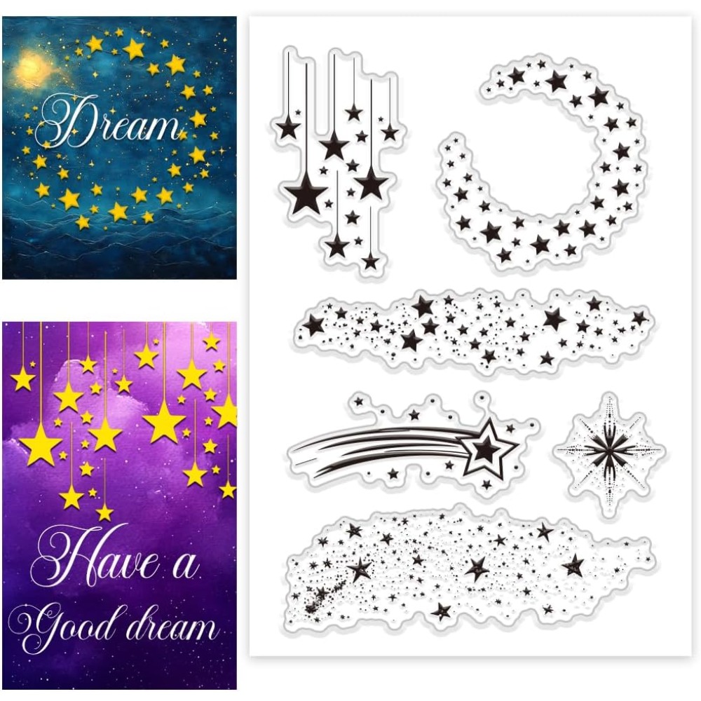 Star Clear Stamps Night Stars  – Clear Silicone Stamps For Card Making Bewertung und Preis
