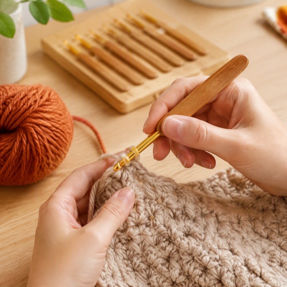 8-teiliges Set mit Häkelnadeln – Wooden Crochet Hooks Ergonomic Handle Bewertung und Preis